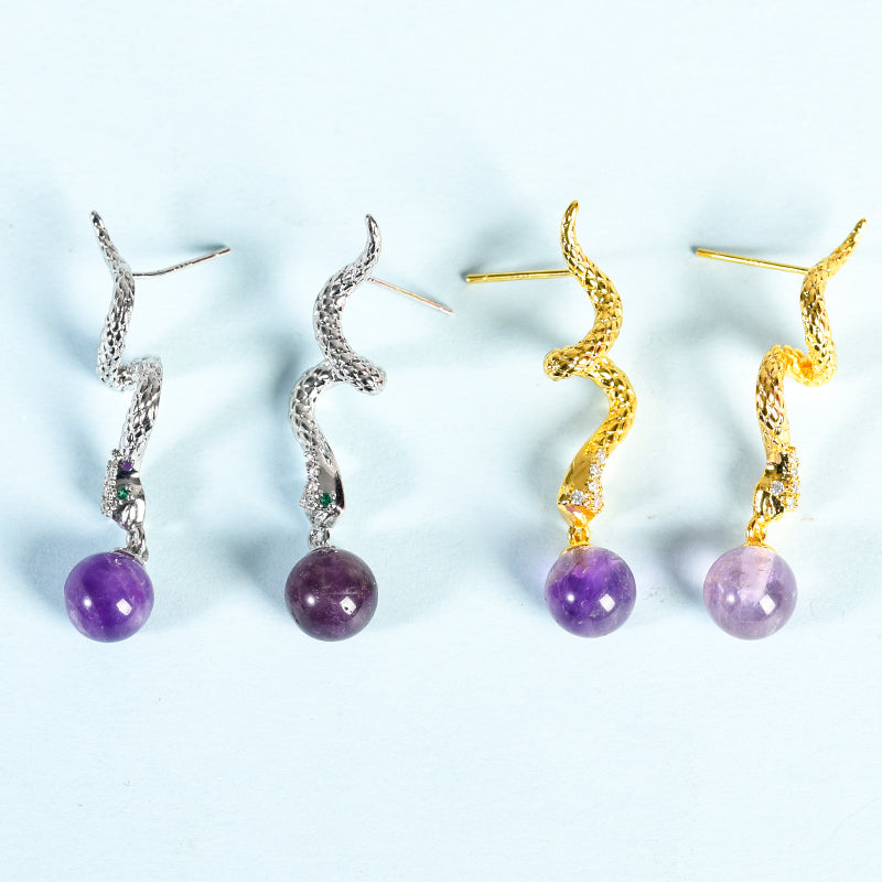 Bead Snake Earring