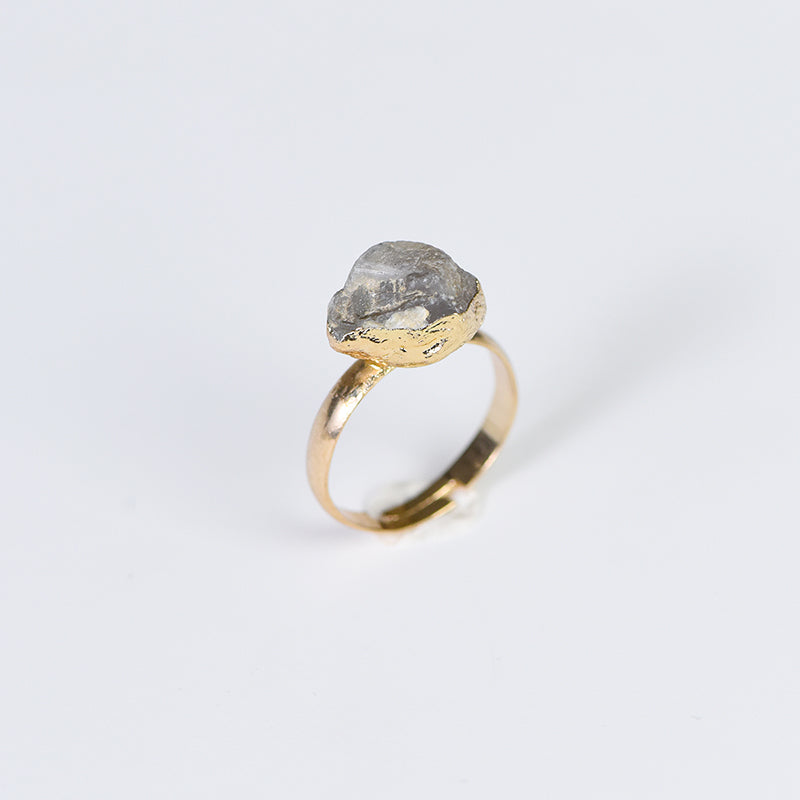 Electroplated Raw Stone Ring