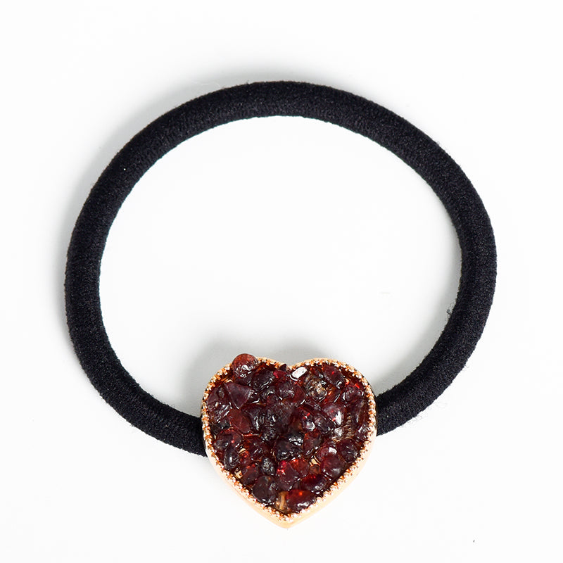 crystal Heart hair tie