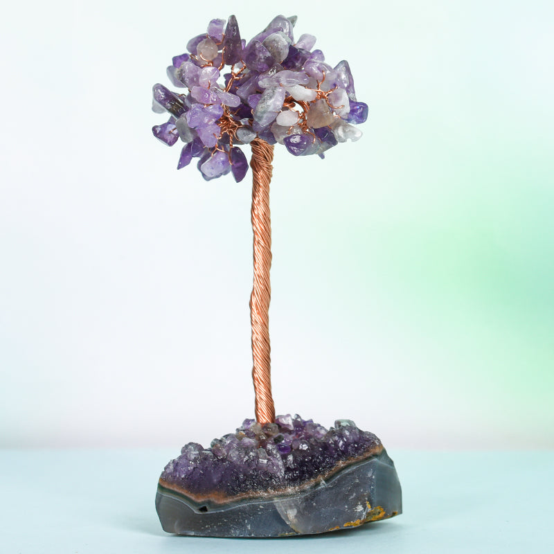 Amethyst Cluster Base Crystal Tree