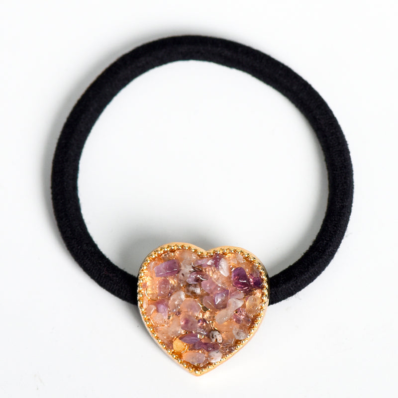 crystal Heart hair tie