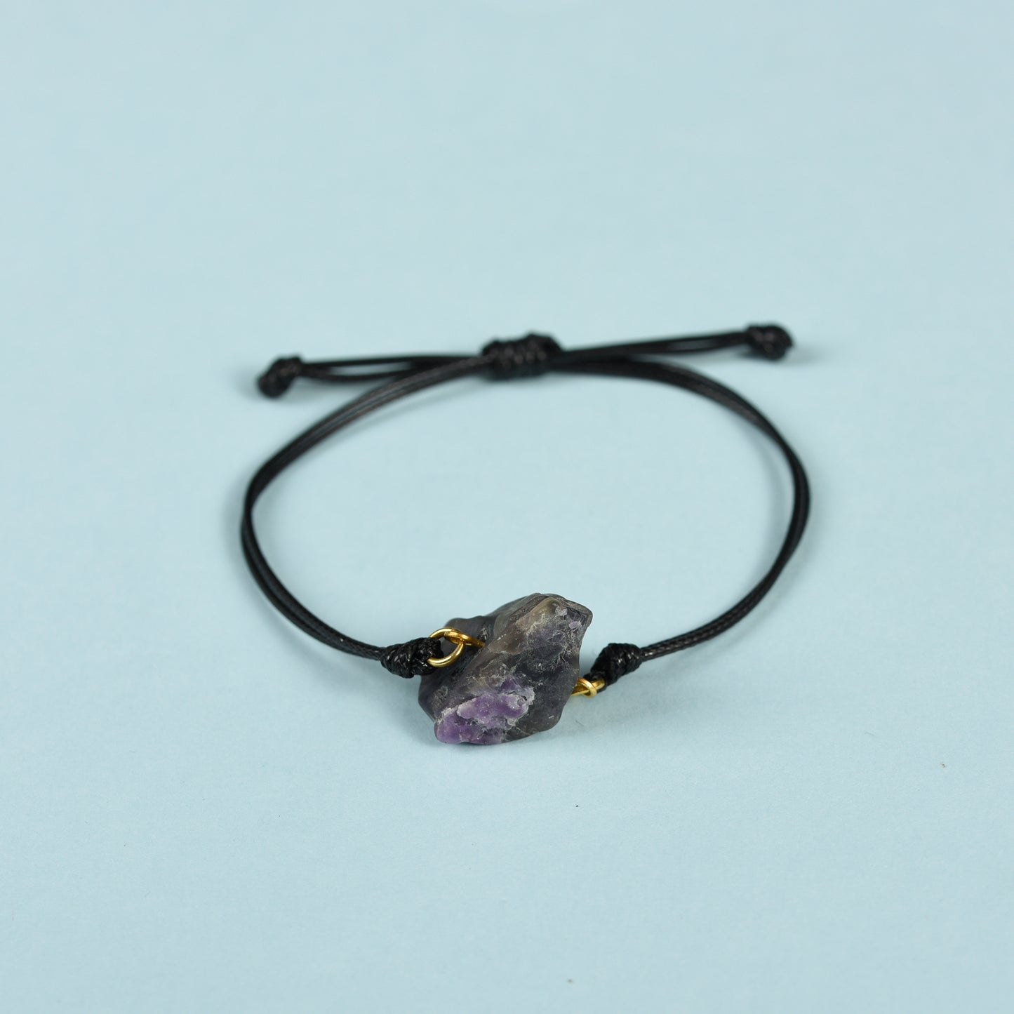 Raw Stone Bracelet (Leather Rope)