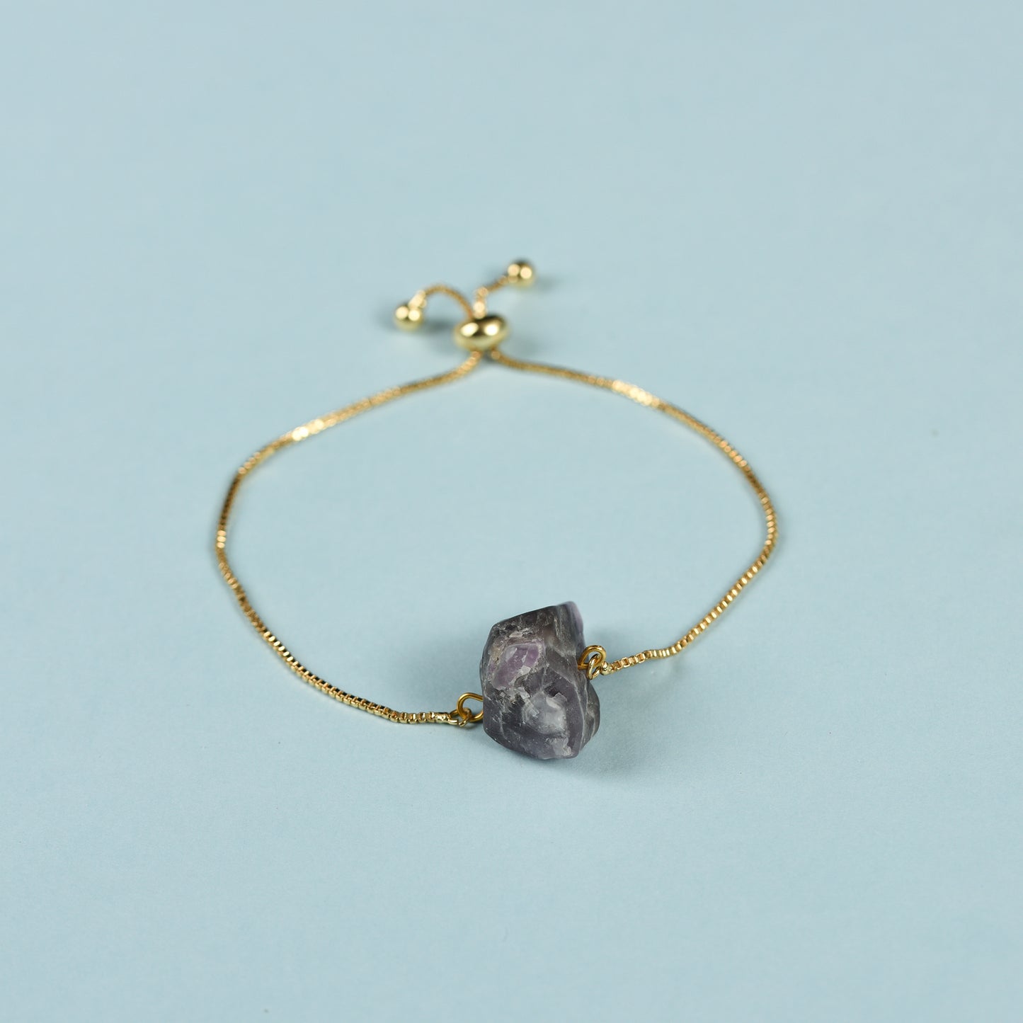 Raw Stone Bracelet (Metal)