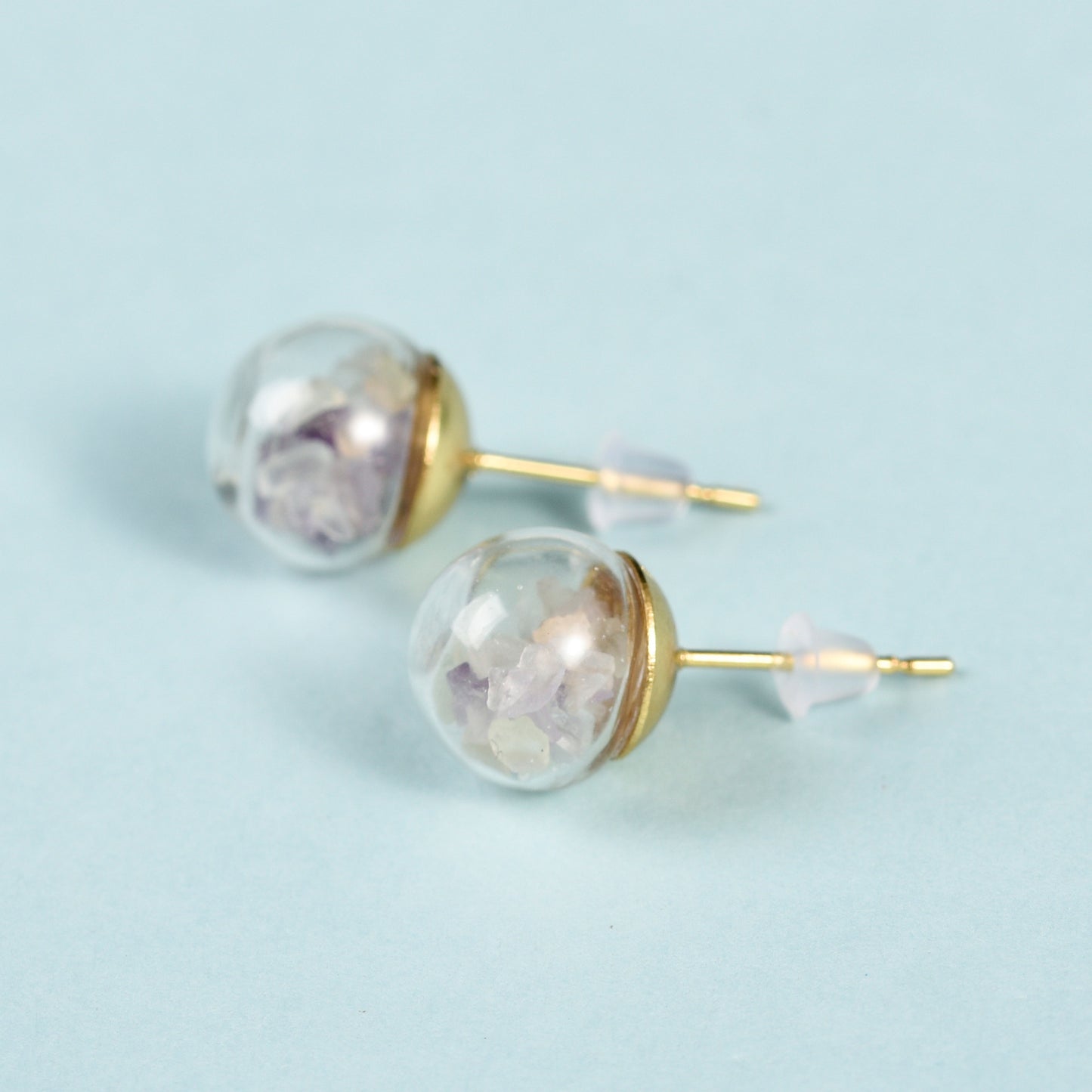 Chips Glass Ball Earrings