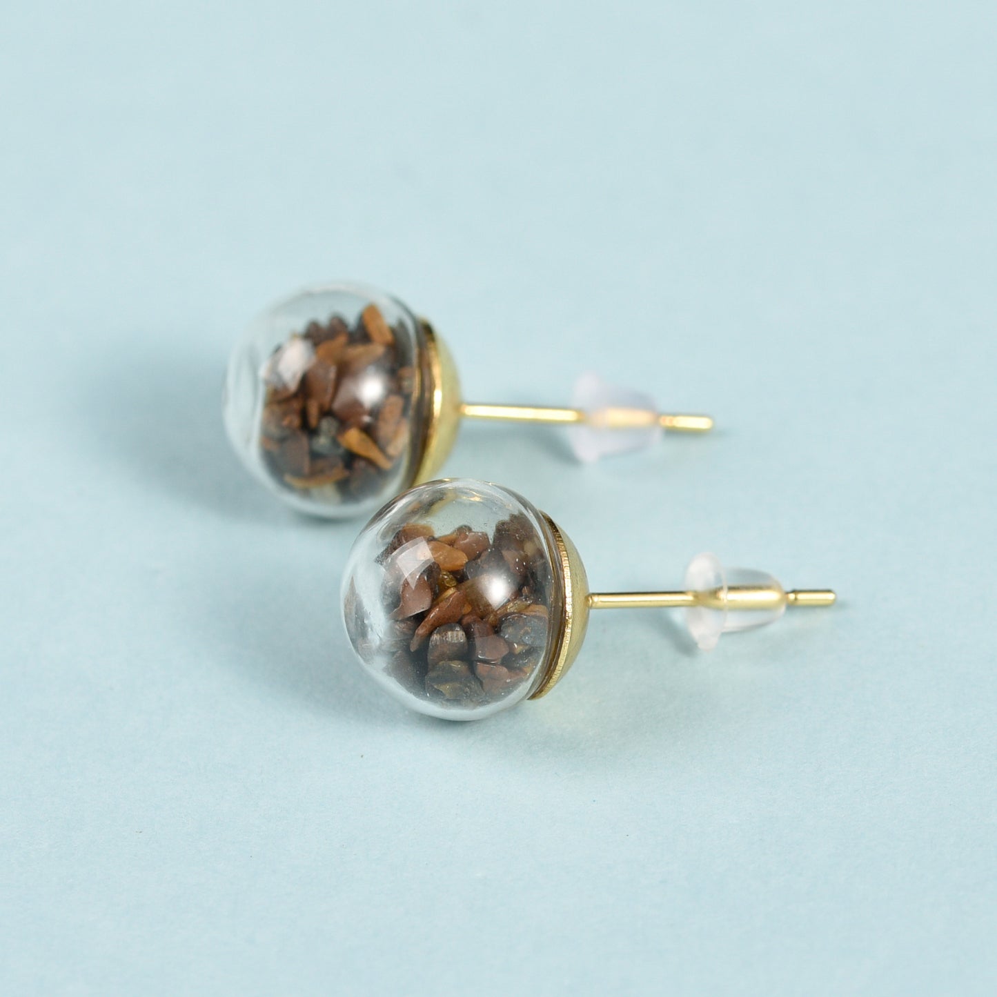 Chips Glass Ball Earrings