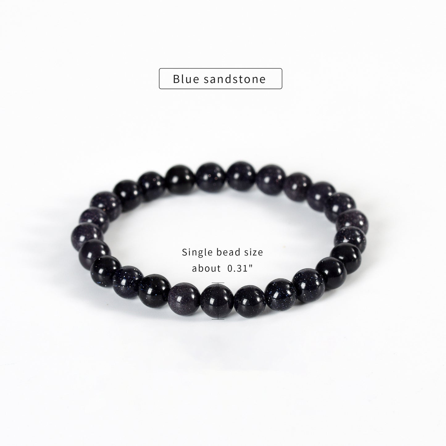 Blue Sandstone Bracelet 6mm 8mm 10 mm