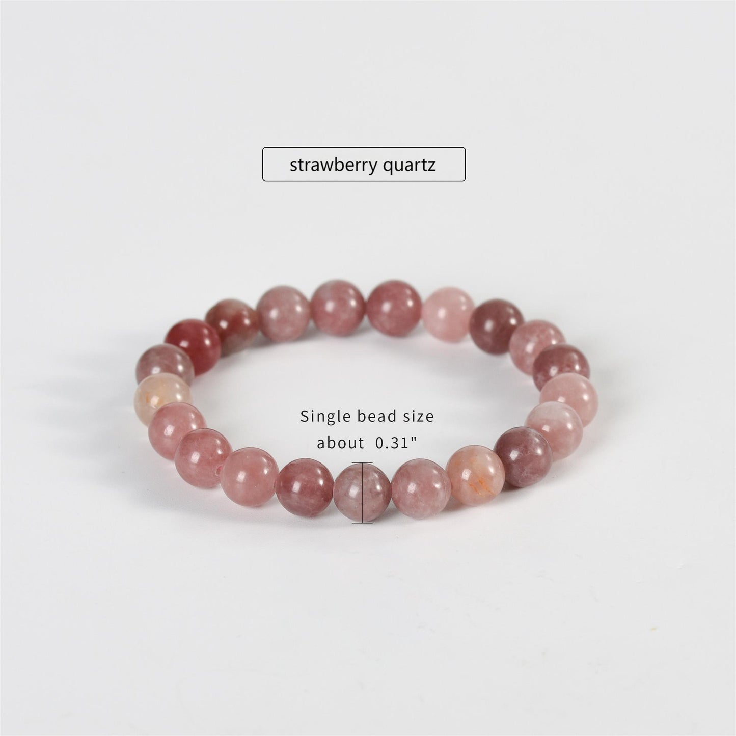 Strawberry Quartz Bracelet 6mm 8mm 10 mm