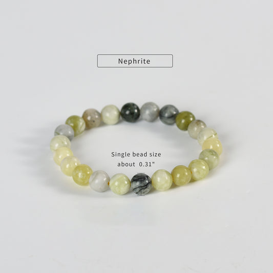 Serpentine Jade Bracelet 6mm 8mm 10 mm