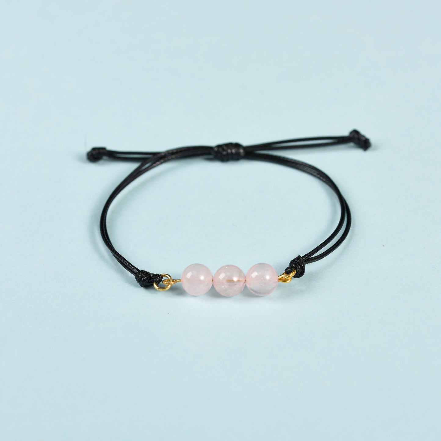 Three Beads Bracelet (Leather Rope)