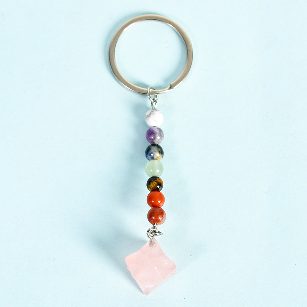 seven chakras Merkaba keychain