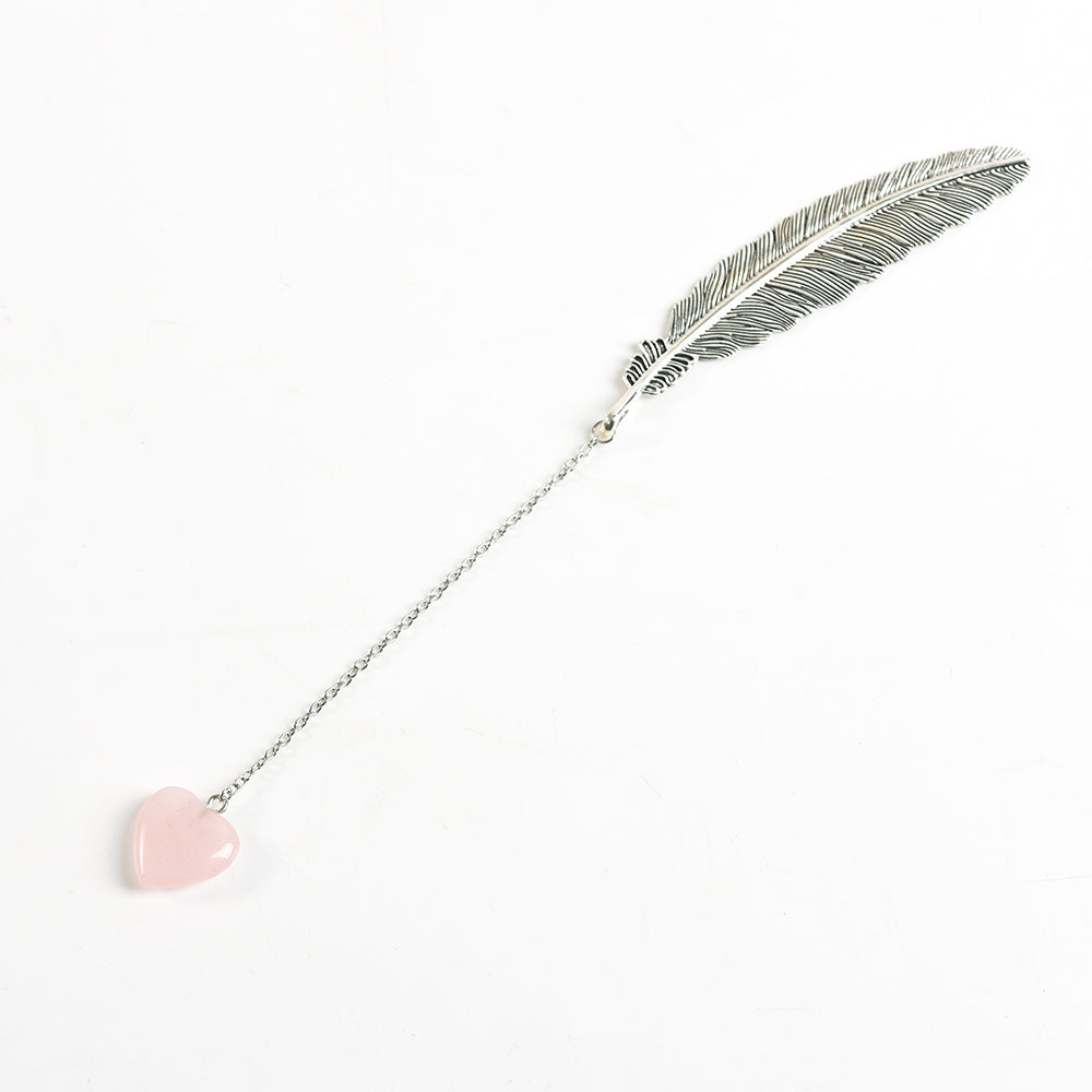 Heart Shaped Feather Bookmark