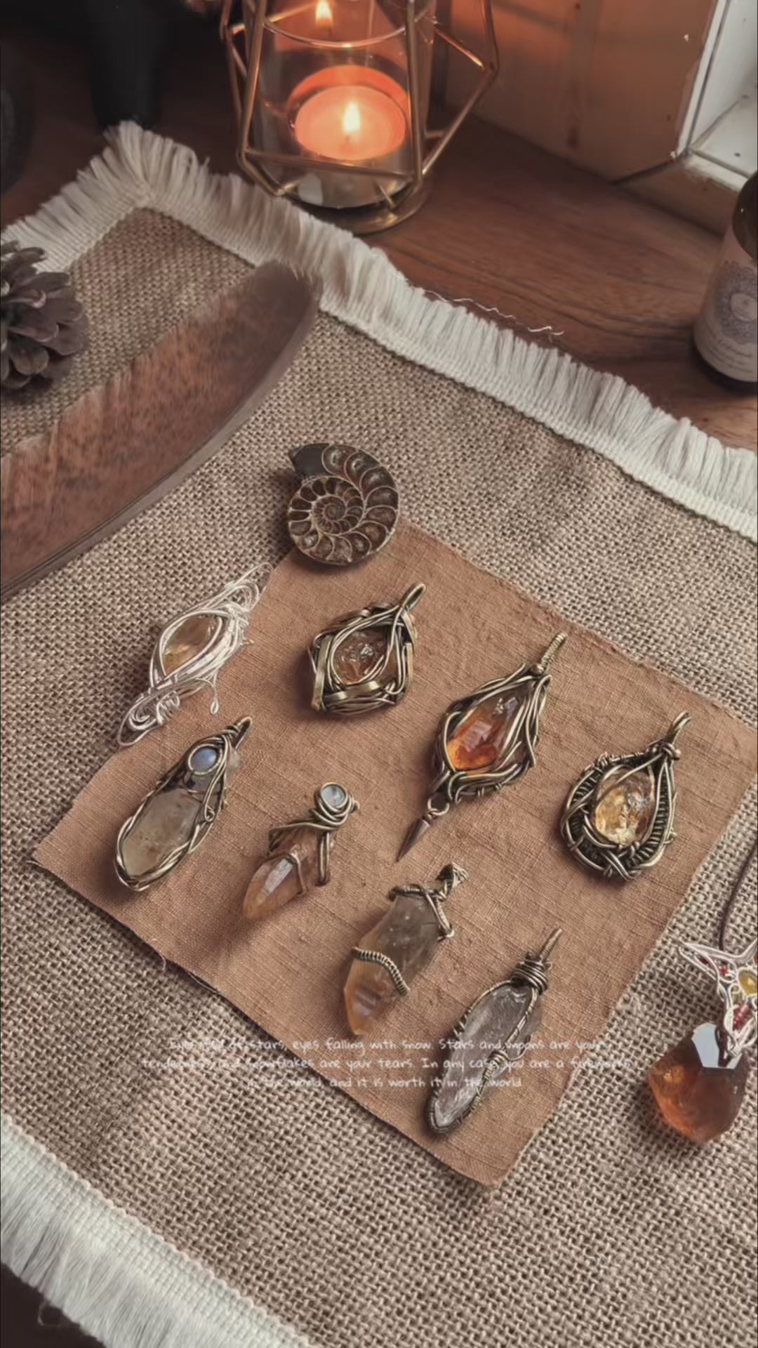 Alchemist Heart – Brazilian Citrine Wire Wrapped Pendant