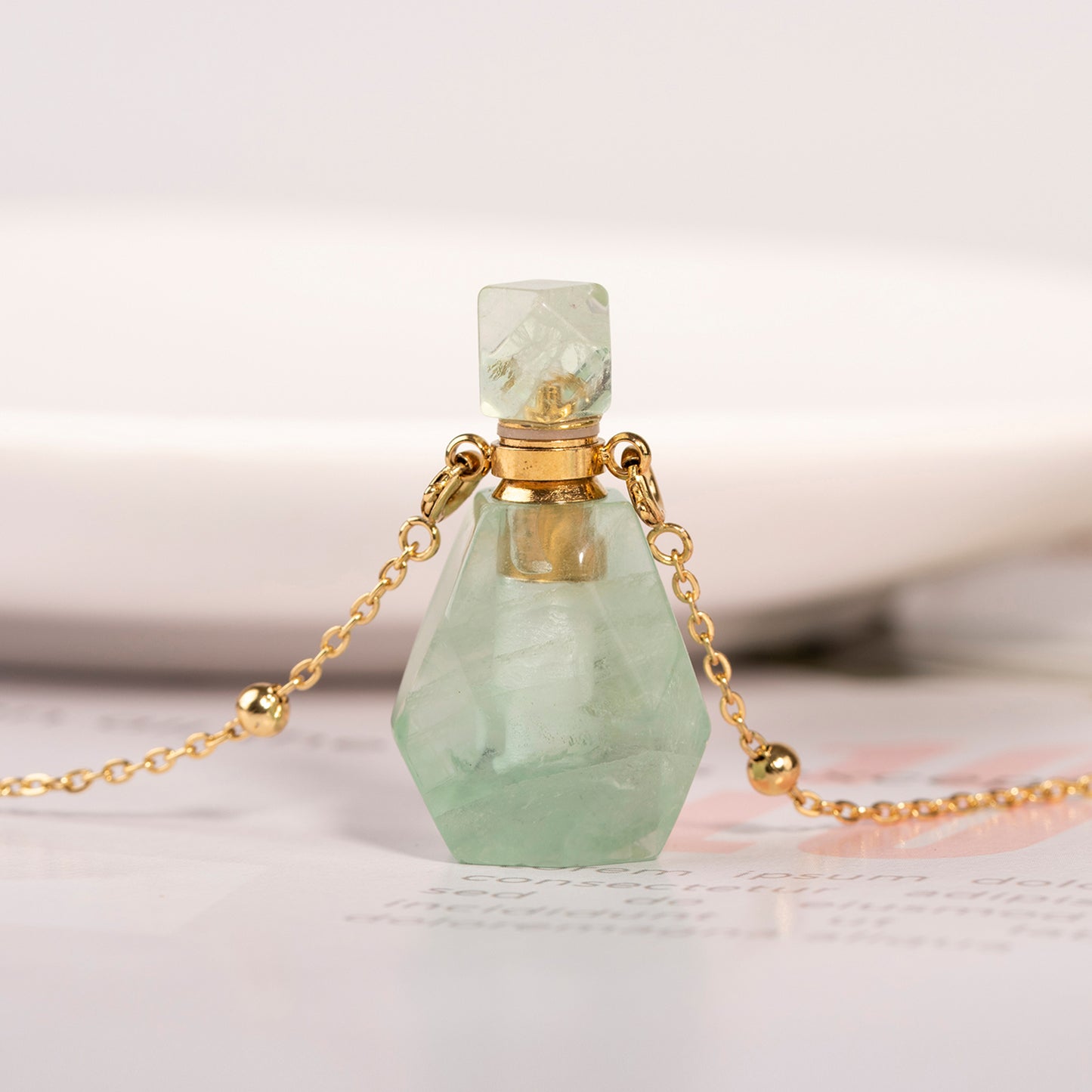 Crystal Perfume Bottle Pendant