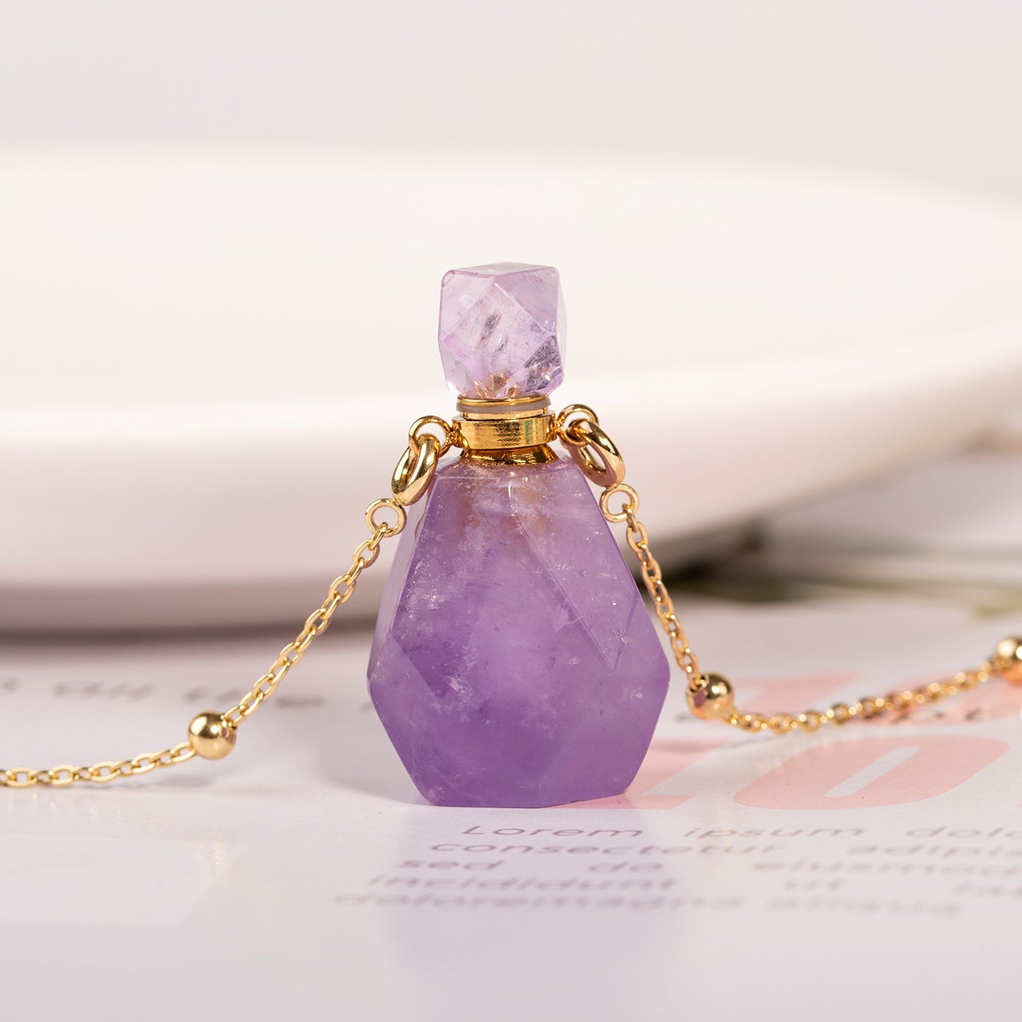 Crystal Perfume Bottle Pendant