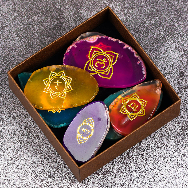 Seven Chakra Agate Set